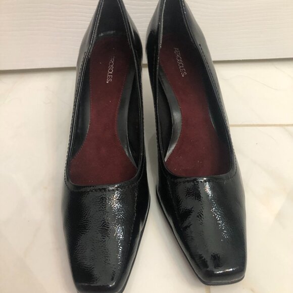 Aerosoles Envy Black Patent Leather Pump Size 11M Excellent Condition - Picture 1 of 6